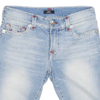 ROCCO Womens Jorts Shorts Blue Relaxed M W34