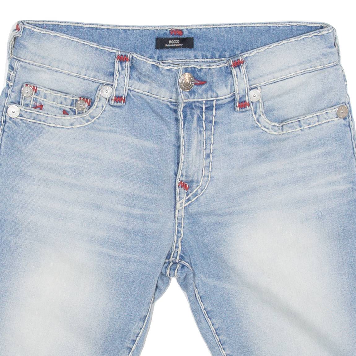 ROCCO Womens Jorts Shorts Blue Relaxed M W34