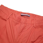 TOMMY HILFIGER Mens Regular Red Cotton Blend Trousers W28 L30 Clasp Pocket