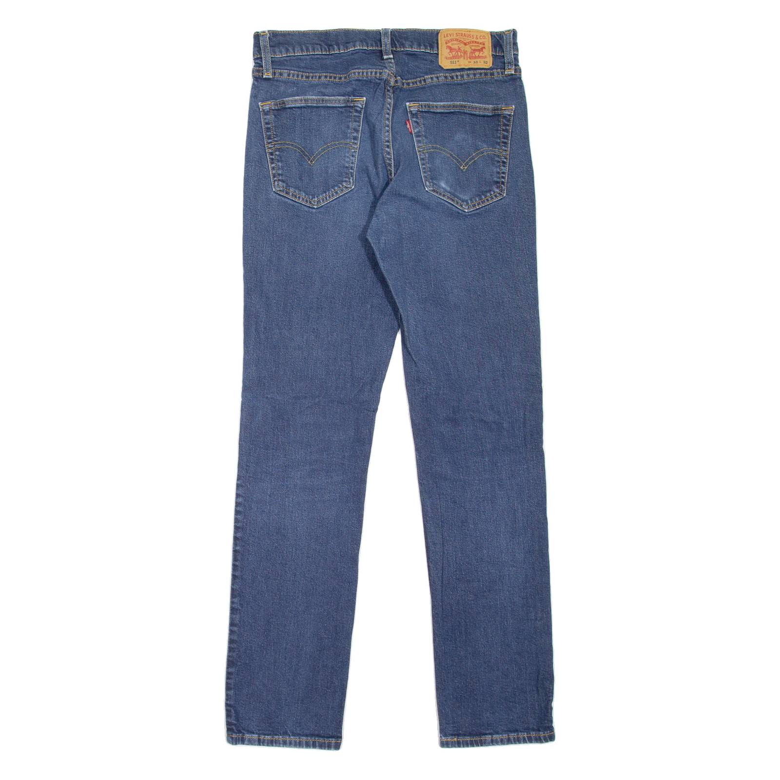 LEVI'S 511 Jeans Mens Blue Slim Straight Stone Wash W30 L32
