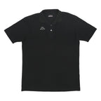 KAPPA Mens Black Short Sleeve Plain 3XL Cotton Polo Shirt Classic Fit
