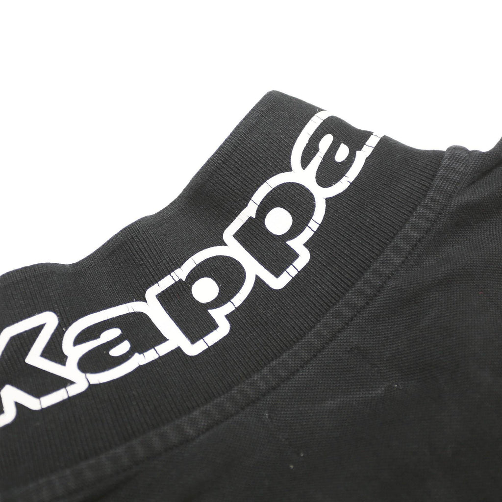 KAPPA Mens Black Short Sleeve Plain 3XL Cotton Polo Shirt Classic Fit