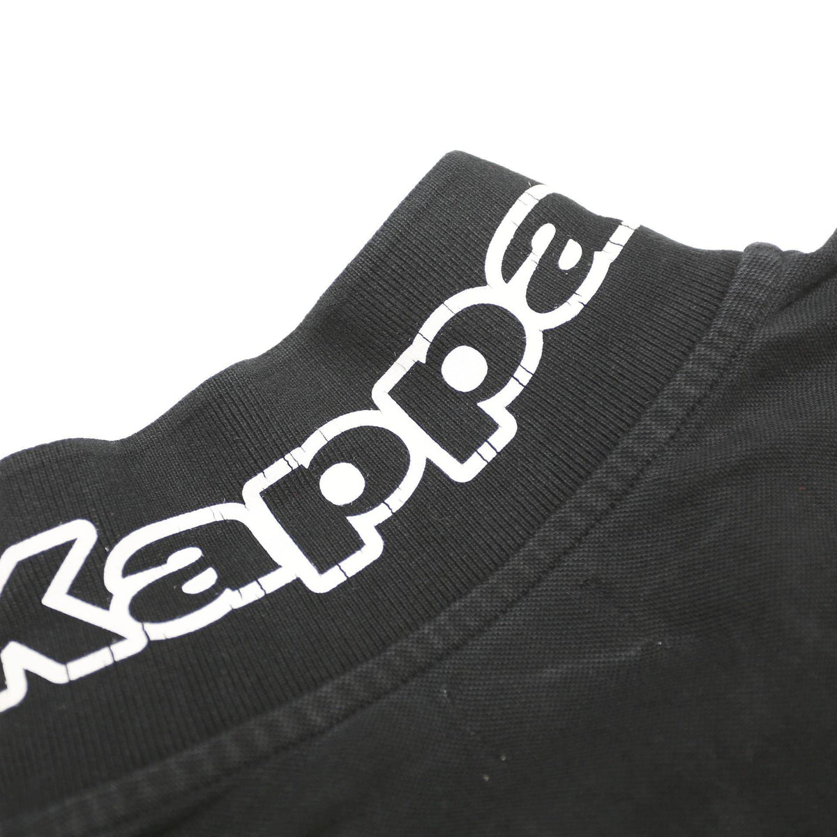 KAPPA Mens Black Short Sleeve Plain 3XL Cotton Polo Shirt Classic Fit
