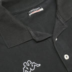 KAPPA Mens Black Short Sleeve Plain 3XL Cotton Polo Shirt Classic Fit