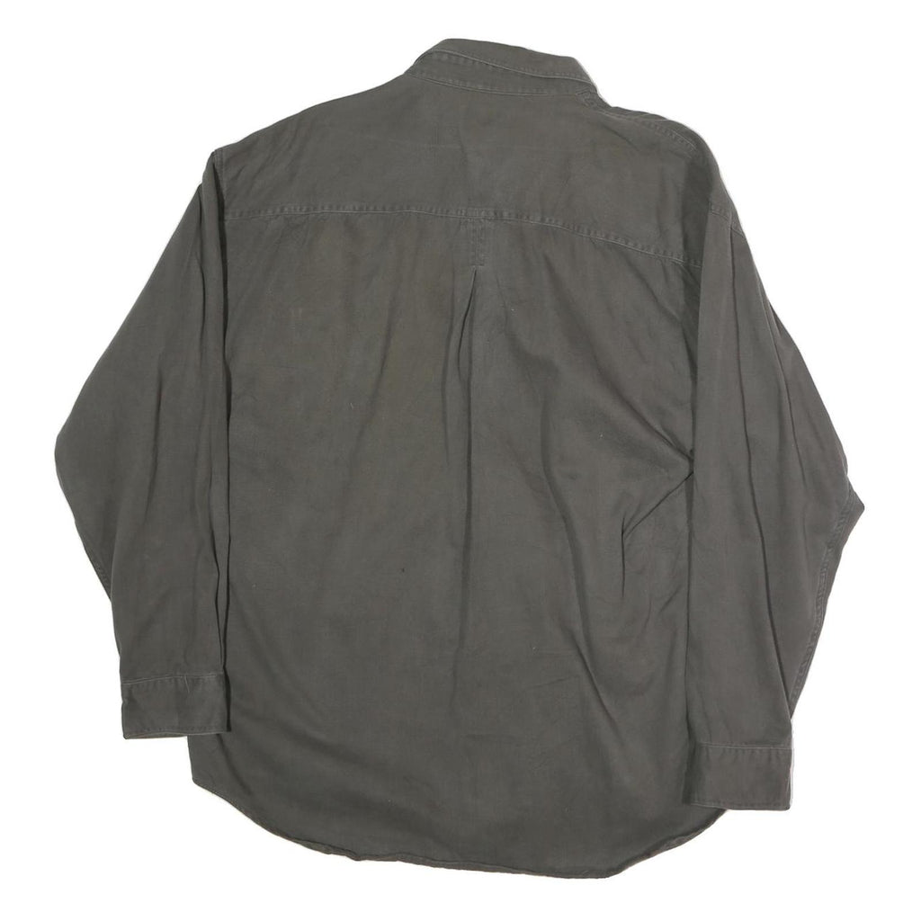 J.RIGGINGS Mens Grey Cotton Shirt M Casual Button Front Workwear