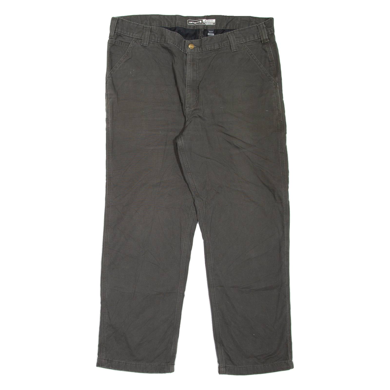 CARHARTT Lined Workwear Mens Jeans Grey Relaxed Tapered W40 L30