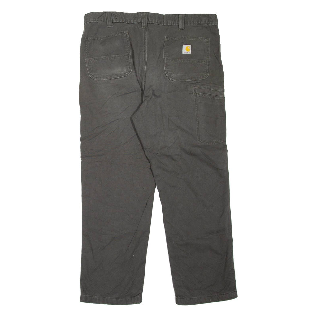 CARHARTT Lined Workwear Mens Jeans Grey Relaxed Tapered W40 L30