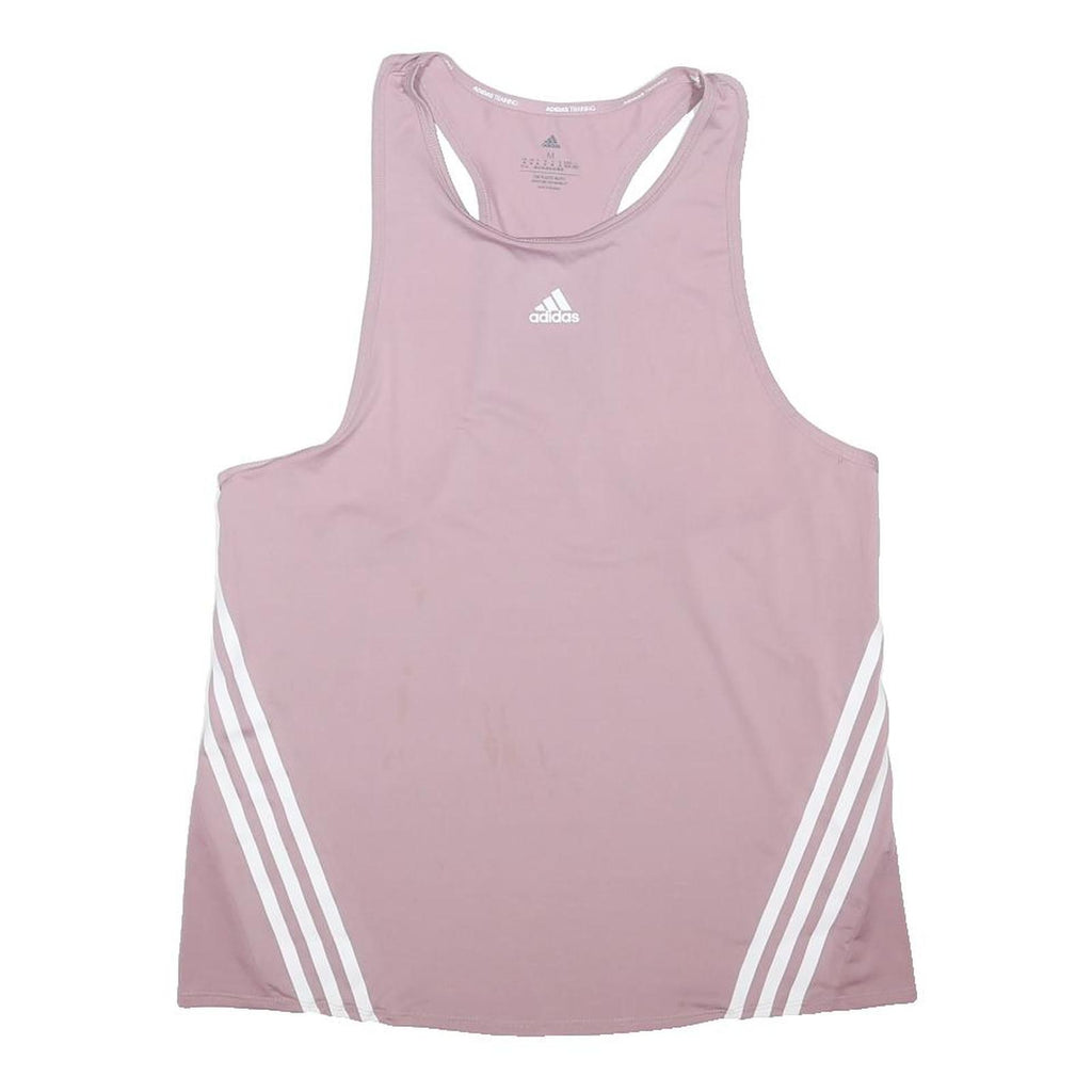 ADIDAS Womens Pink Racerback Sports Vest Top Sleeveless M Polyester Blend