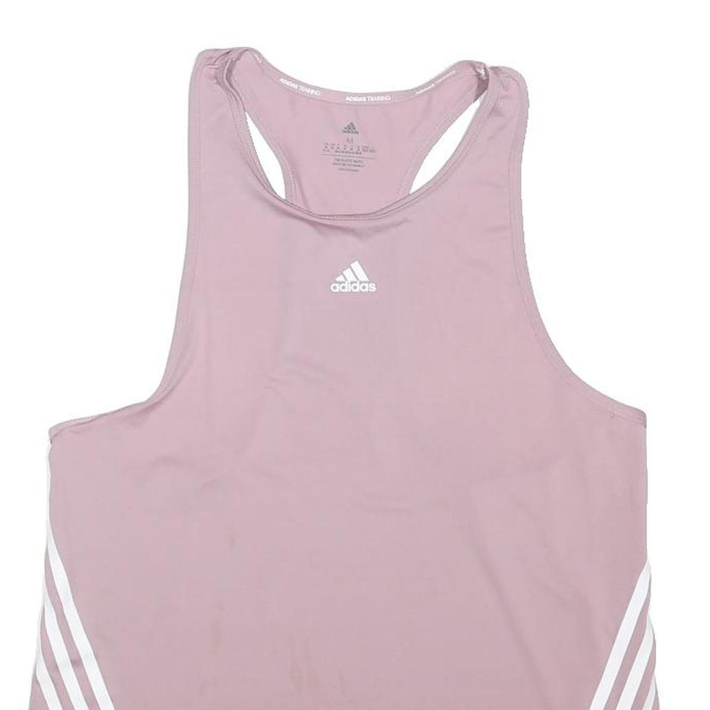 ADIDAS Womens Pink Racerback Sports Vest Top Sleeveless M Polyester Blend