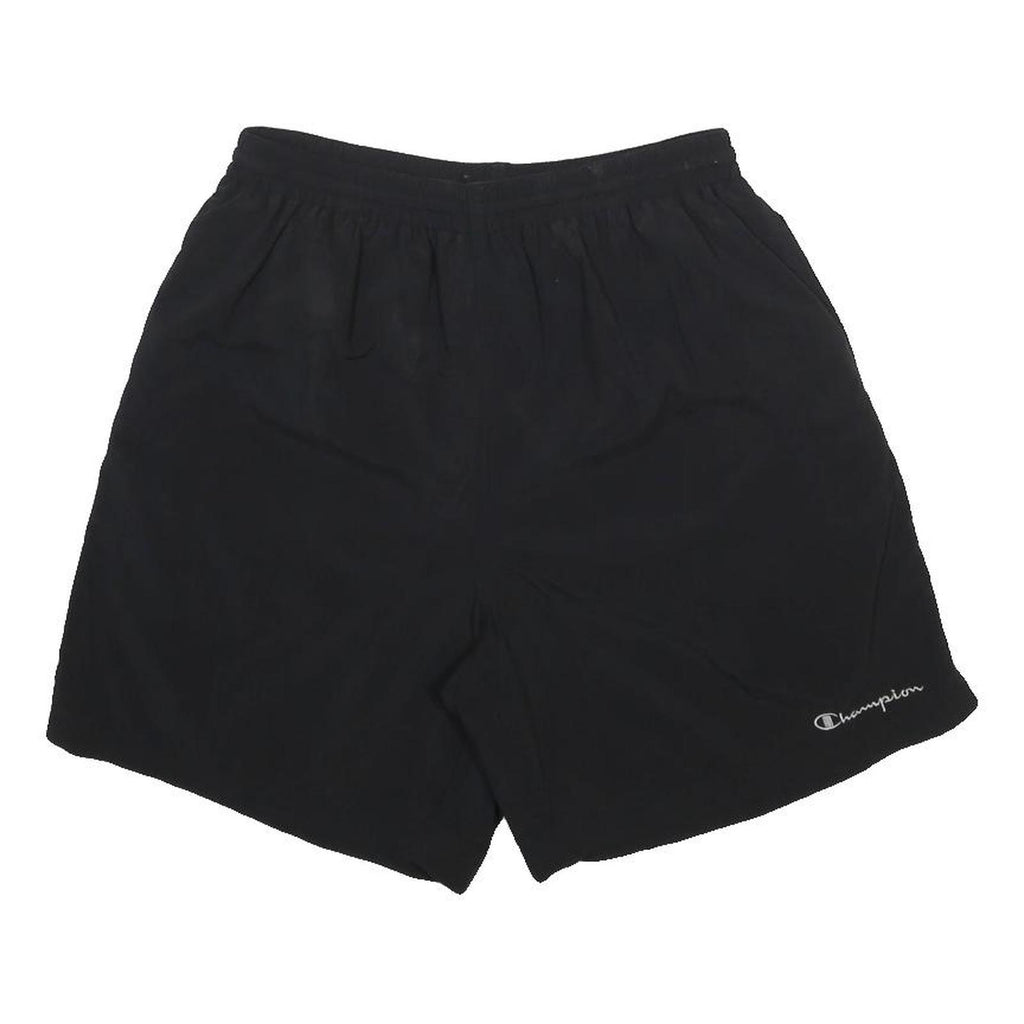 CHAMPION Mens Black Nylon Casual Shorts L W28 Lightweight Sportswear