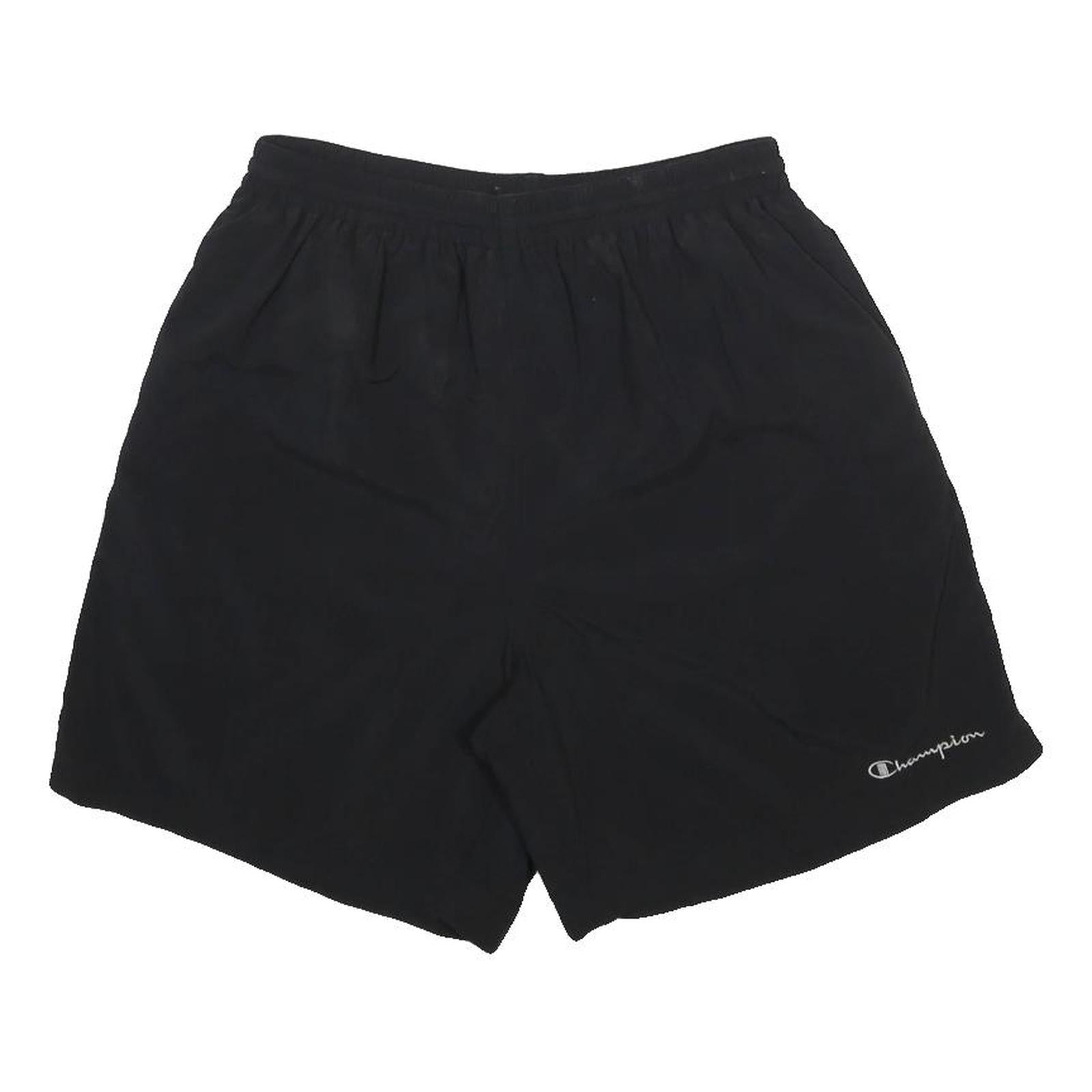 CHAMPION Mens Black Nylon Casual Shorts L W28 Lightweight Sportswear