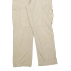 CARHARTT Mens Relaxed Beige Cotton Blend Cargo Trousers W32 L30 Durable Workwear