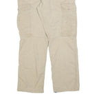 CARHARTT Mens Relaxed Beige Cotton Blend Cargo Trousers W32 L30 Durable Workwear