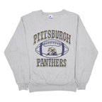 CHAMPION Mens Grey Pittsburgh Panthers Crew Neck L Cotton Blend Sweatshirt