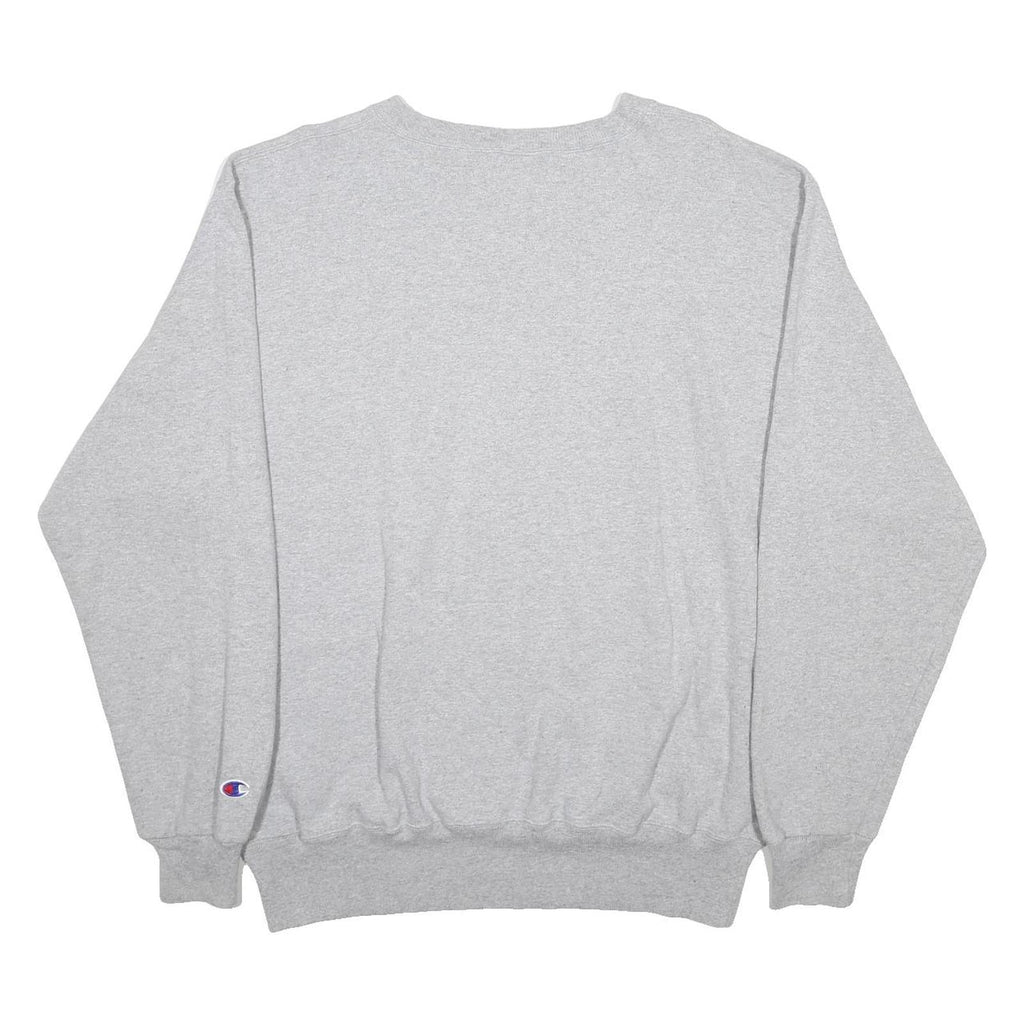 CHAMPION Mens Grey Pittsburgh Panthers Crew Neck L Cotton Blend Sweatshirt