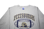 CHAMPION Mens Grey Pittsburgh Panthers Crew Neck L Cotton Blend Sweatshirt