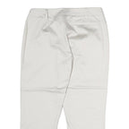 AQUASCUTUM Womens Cotton Blend White Regular Straight Trousers W28 L13 Smart