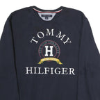 TOMMY HILFIGER Womens Navy Blue Crew Neck L Sweatshirt Cotton Pullover