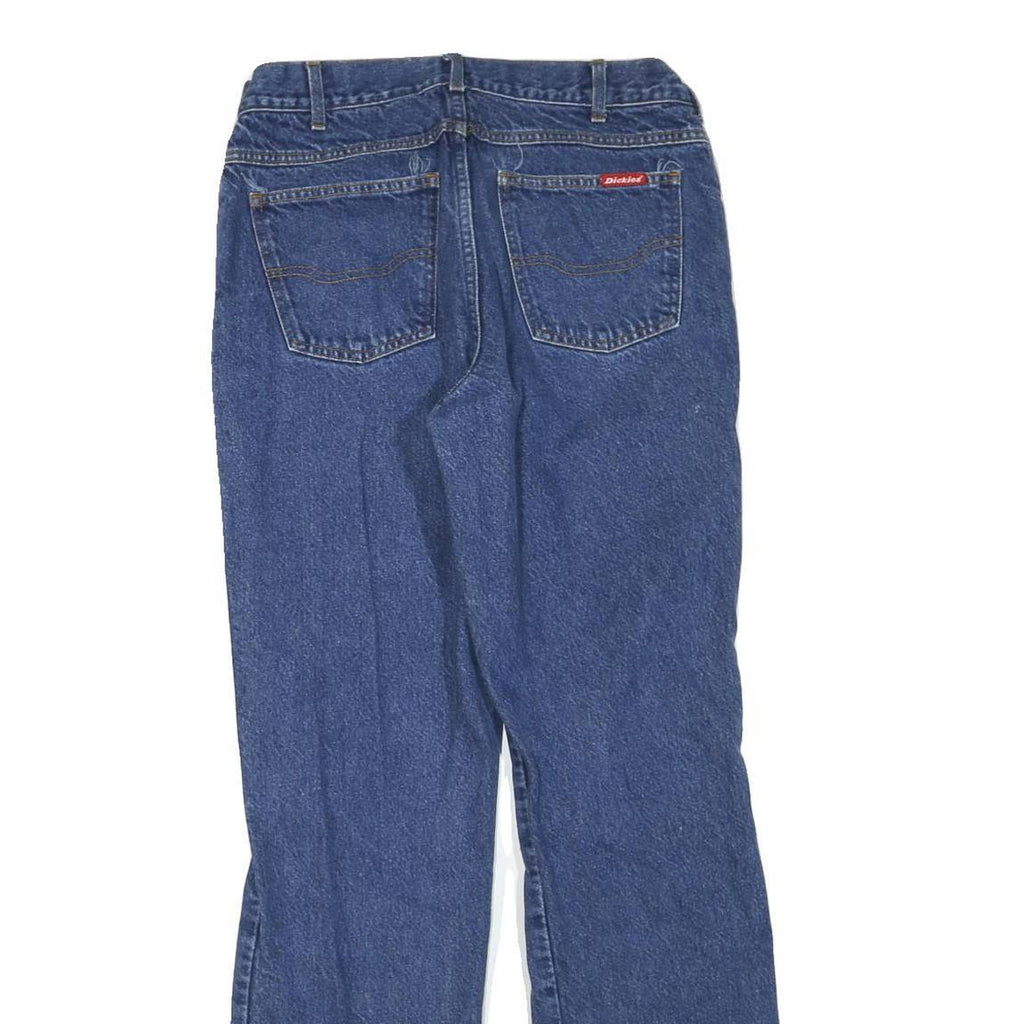 DICKIES Mens Regular Fit Straight Leg Denim Medium Blue W30 L32 Cotton Blend Zip