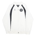 AIR JORDAN Mens White & Black Paris Saint-Germain Jacket XS Nylon Zip