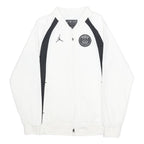 AIR JORDAN Mens White & Black Paris Saint-Germain Jacket XS Nylon Zip