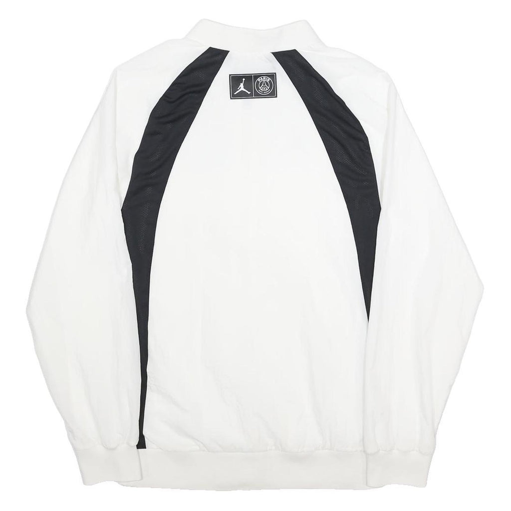 AIR JORDAN Mens White & Black Paris Saint-Germain Jacket XS Nylon Zip