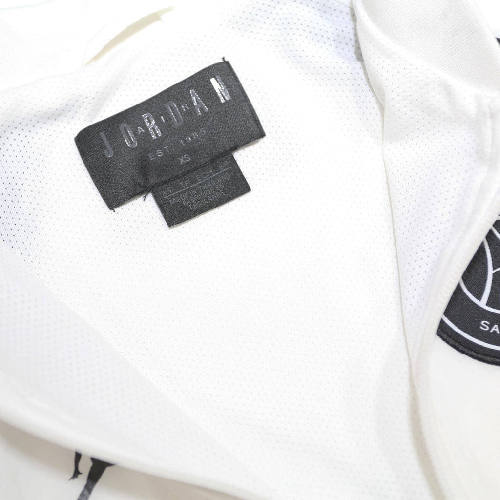 AIR JORDAN Mens White & Black Paris Saint-Germain Jacket XS Nylon Zip