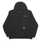 CARHARTT Mens Black Lagunitas Pullover 2XL Cotton Blend Hoodie Printed Logo