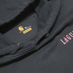 CARHARTT Mens Black Lagunitas Pullover 2XL Cotton Blend Hoodie Printed Logo
