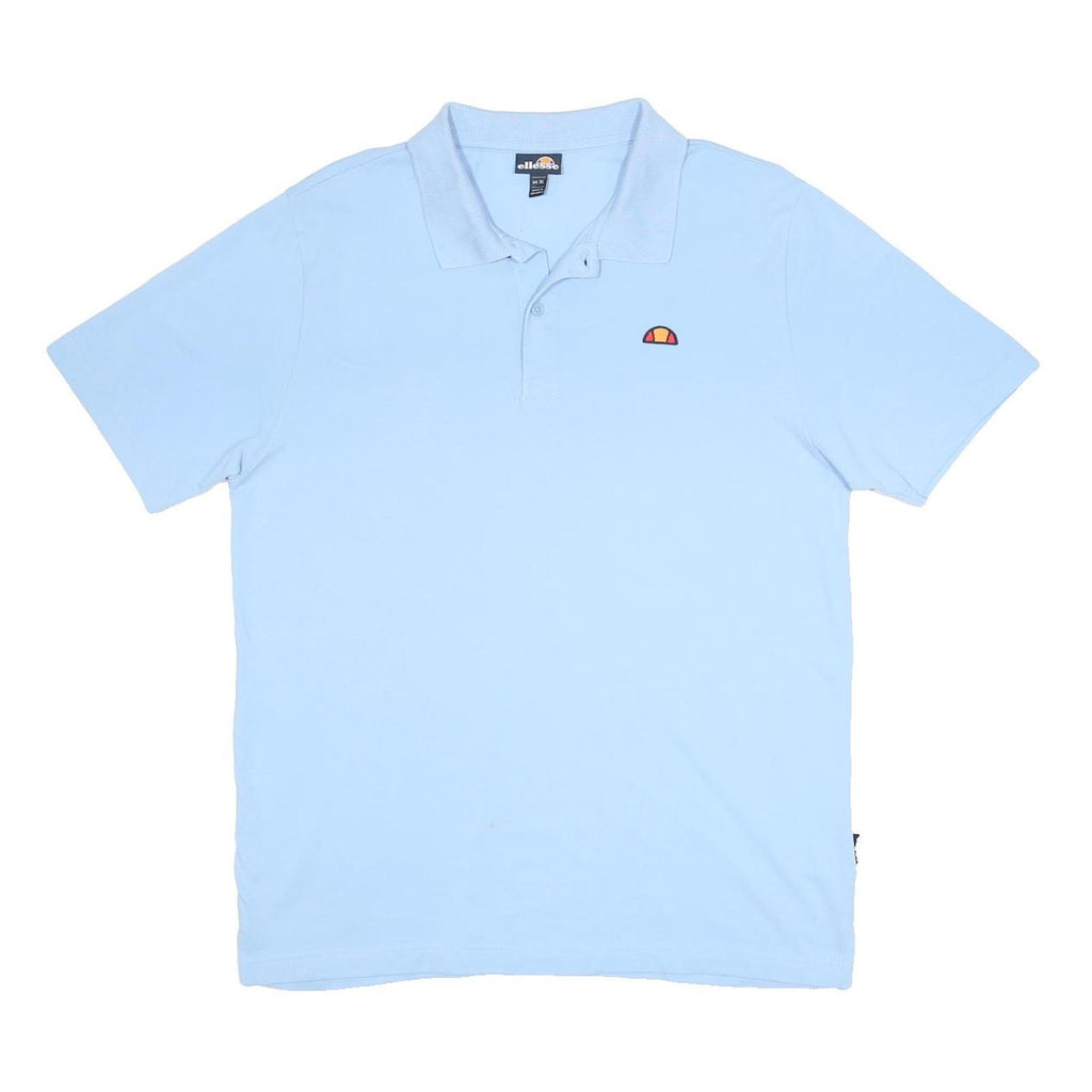 ELLESSE Mens Blue Polo Shirt XL Short Sleeve Cotton Basic Sport Casual