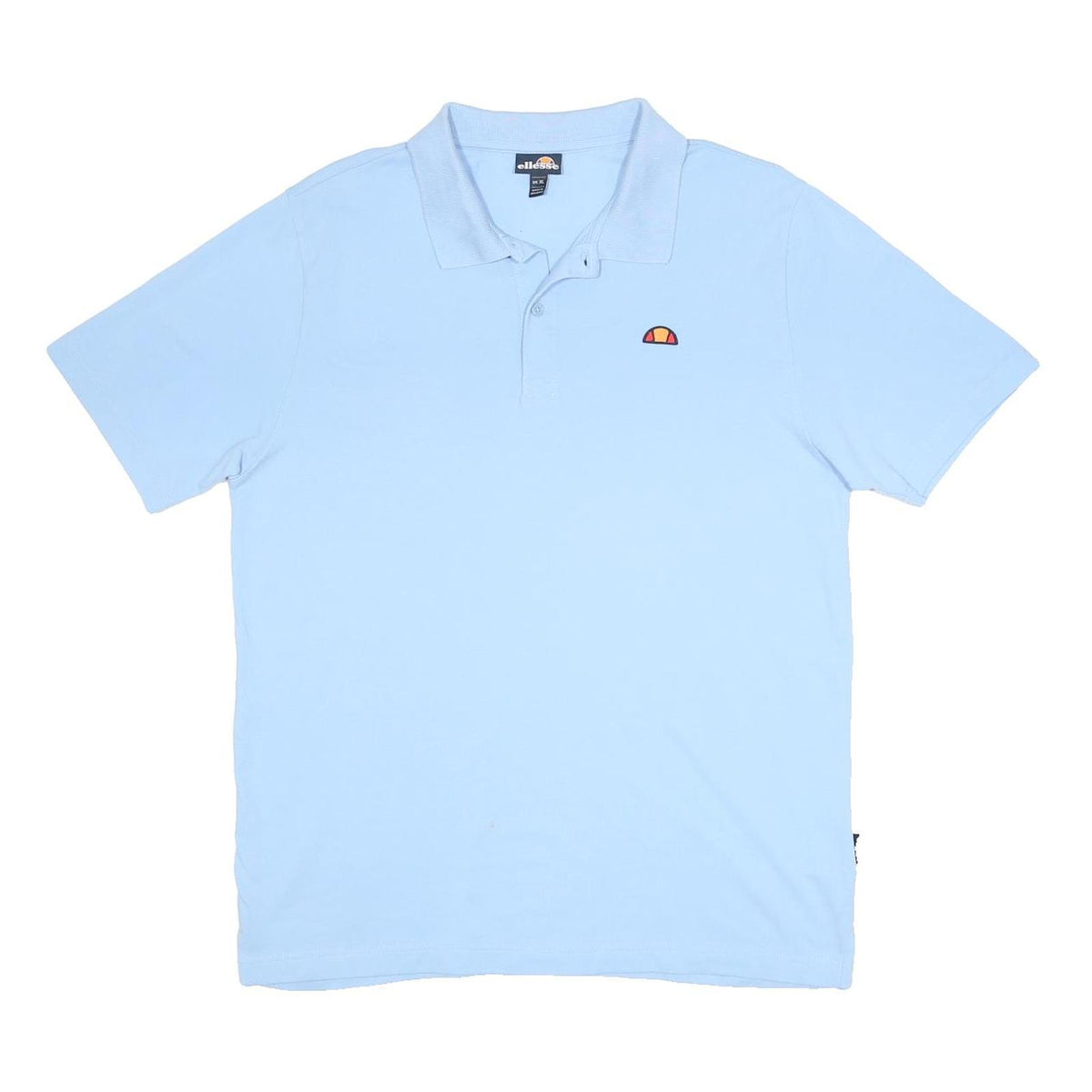 ELLESSE Mens Blue Polo Shirt XL Short Sleeve Cotton Basic Sport Casual