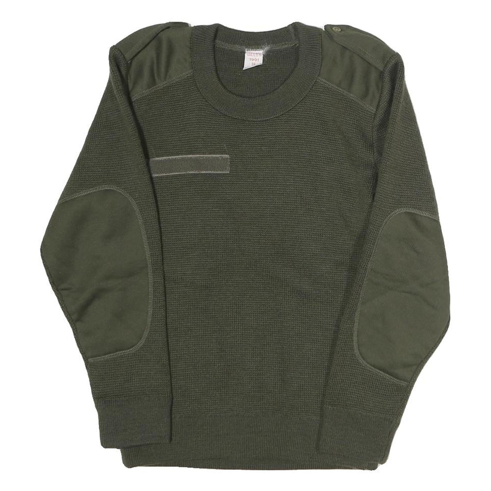 Mens Green Cotton Blend Crew Neck Military Style Sweatshirt M Durable Fit
