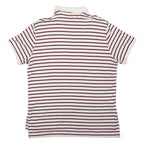 POLO RALPH LAUREN Mens White & Red Striped Short Sleeve Polo Shirt L Classic Fit
