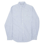 TOMMY HILFIGER Mens Plain Shirt Blue Long Sleeve S