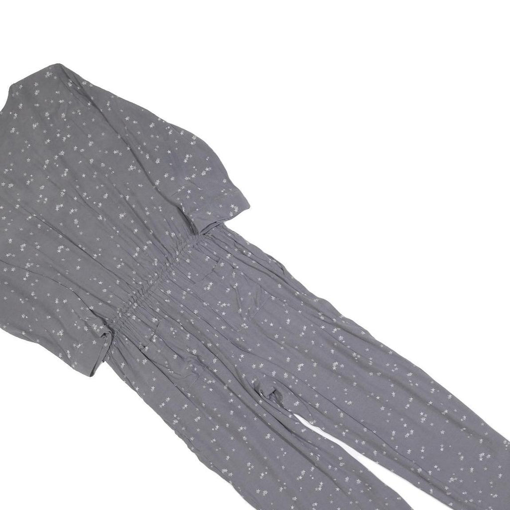 MINT VELVET Womens Grey Playsuit Star Print Long Sleeve UK 10 Polyester Blend