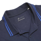 LOTTO Mens Navy Blue Polo Shirt Long Sleeve S Cotton Casual Sport