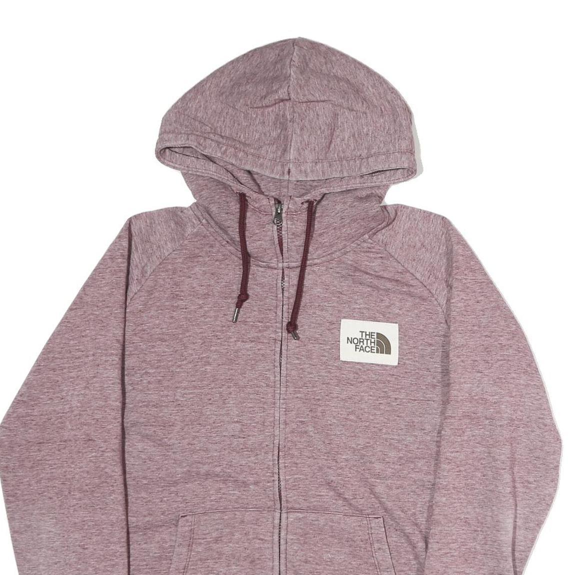 THE NORTH FACE Womens Pink Full Zip Hoodie M Cotton Blend Casual Outdoor Wear