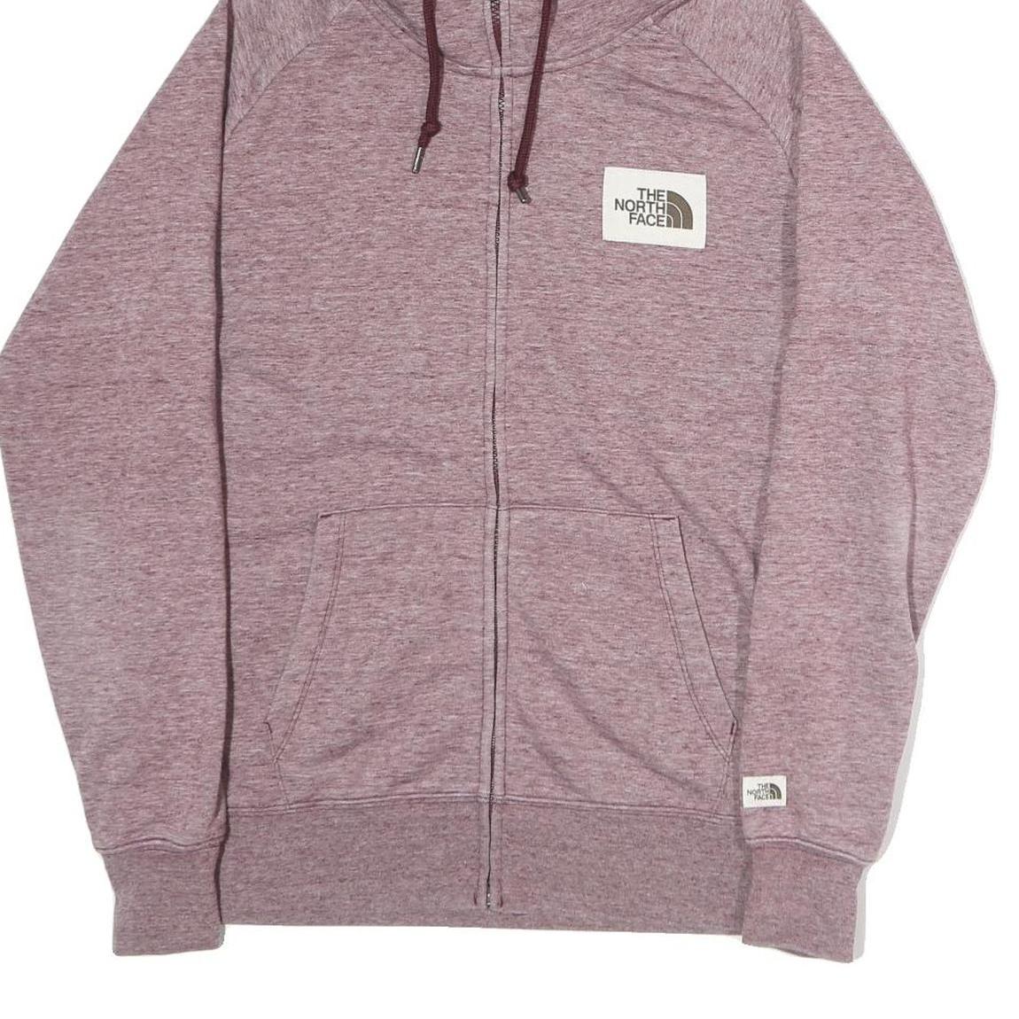 THE NORTH FACE Womens Pink Full Zip Hoodie M Cotton Blend Casual Outdoor Wear
