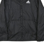 ADIDAS Mens Black Jacket S Polyester Blend Plain Zip Sport Casual Lightweight