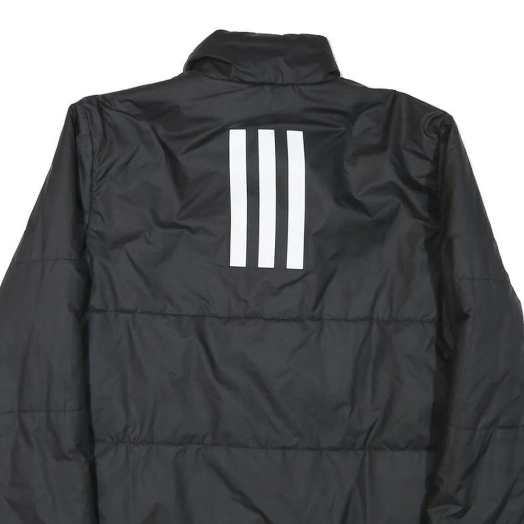 ADIDAS Mens Black Jacket S Polyester Blend Plain Zip Sport Casual Lightweight