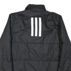 ADIDAS Mens Black Jacket S Polyester Blend Plain Zip Sport Casual Lightweight