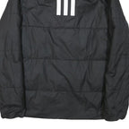 ADIDAS Mens Black Jacket S Polyester Blend Plain Zip Sport Casual Lightweight