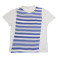 LACOSTE Striped Mens T-Shirt Grey Crew Neck S
