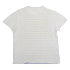 LACOSTE Striped Mens T-Shirt Grey Crew Neck S