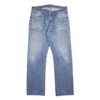 LEVI'S 501 Mens Jeans Blue Regular Straight Denim Medium W36 L34 Classic Fit