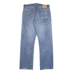 LEVI'S 501 Mens Jeans Blue Regular Straight Denim Medium W36 L34 Classic Fit