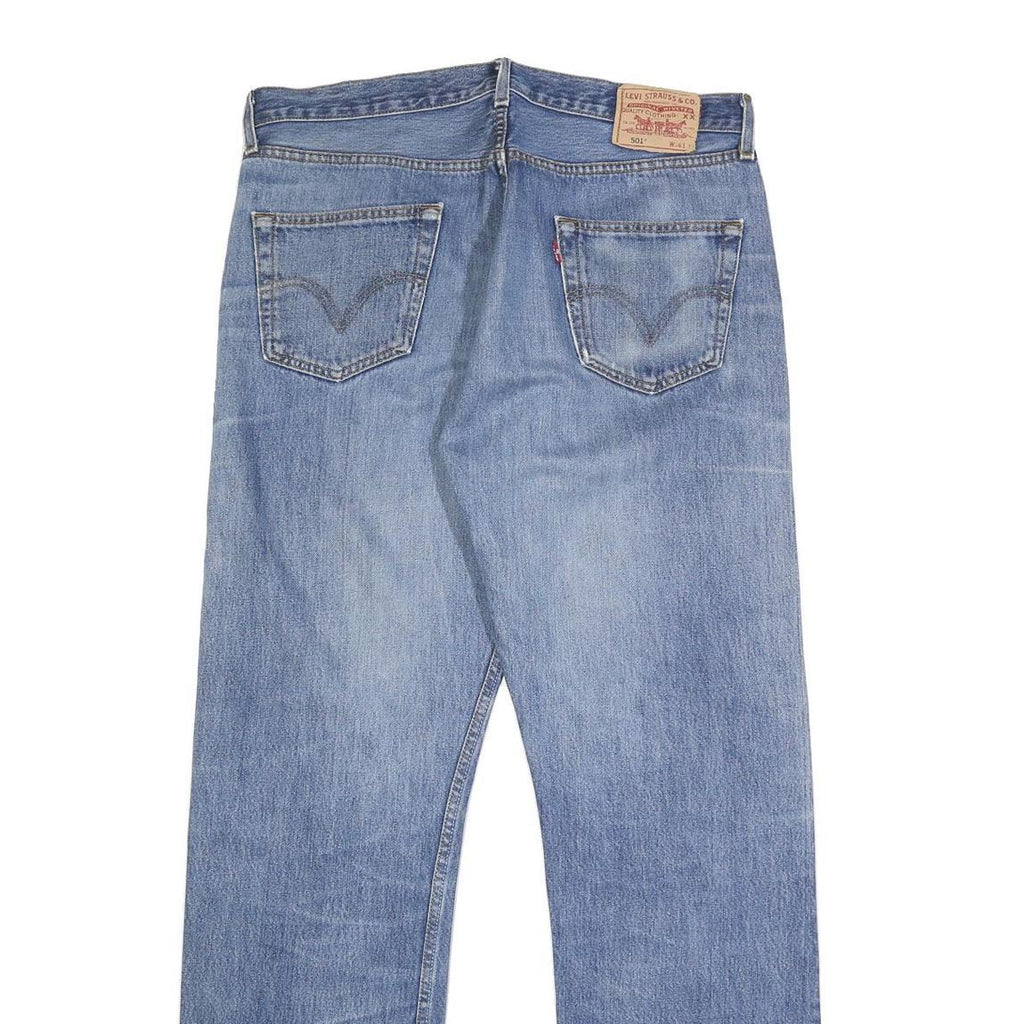 LEVI'S 501 Mens Jeans Blue Regular Straight Denim Medium W36 L34 Classic Fit