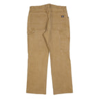 DICKIES Mens Jeans Beige Relaxed Straight Denim Light W34 L30 Workwear Fit Zip