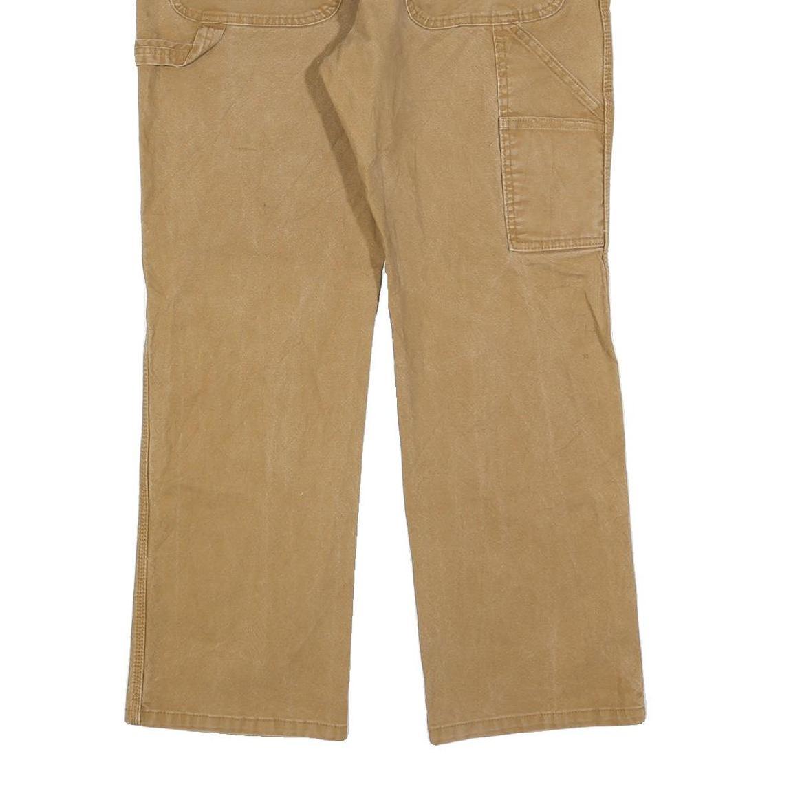 DICKIES Mens Jeans Beige Relaxed Straight Denim Light W34 L30 Workwear Fit Zip