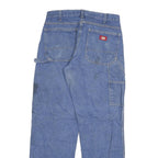 DICKIES Mens Blue Regular Fit Straight Leg Denim W30 L31 Workwear Zip Jeans